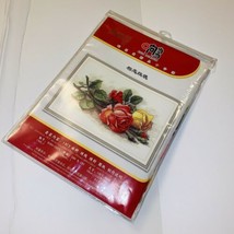Roses 22&quot; X 14&quot; Counted Cross Stitch Kit Xiang Dangdang Kit Complete New - $22.59