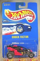 1991 Vintage Hot Wheels Blue Card Collector No #141 SHOCK FACTOR Pink-Black w/CT - $9.00