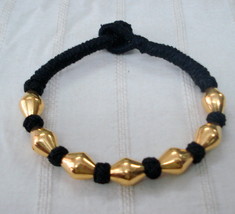 vintage 22k gold beads bracelet bangle cuff gold jewellery handmade - £157.48 GBP