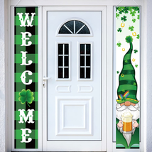St. Patrick&#39;S Day Gnomes Banner Decorations Saint Patty&#39;S Day Porch Sign Green - £15.65 GBP