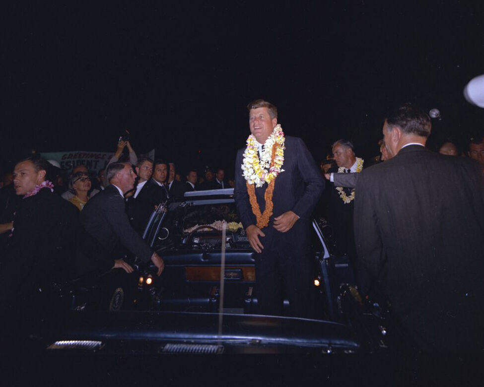 President John F. Kennedy stands in limousine in Honolulu Hawaii Photo Print - $8.81 - $14.69