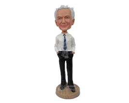 Custom Bobblehead Corporate Guy Wearing Dress Shirt And Casual Pant And Shoes -  - £64.92 GBP