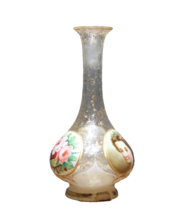Antique Georgian Glass Stem Vase. Hand Pained. - $1,958.97 MXN