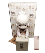 Precious Moments 1987 Sharing Is Universal Charter Member Porcelain Figu... - $10.88