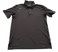 5.11 Tactical Polo Shirt Charcoal Gray Short Sleeve 1/4 Snaps Button Size Medium - £13.11 GBP