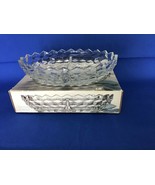 American Whitehall 7&#39;&#39; x 10&quot; 2 Part Oval Relish Dish Crystal Glass New - £7.39 GBP