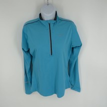 Nike Women&#39;s Dri-FIT Running 1/4 Zip Blue Top Shirt Small - £10.19 GBP