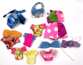 Vintage Barbie Doll Clothes Swimsuit Lot Bikini Top Bottom 2 Piece Beach... - £14.78 GBP