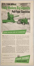 1951 Print Ad John Deere Tractor Pulls No.65 Combine Moline,Illinois - £16.07 GBP