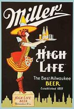 Miller Light Beer Advertising Metal  Sign 8x12in Vintage Mancave Man Cav... - $34.72 CAD