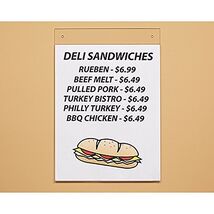 KINTER 9624404 8.5 x 0.25 x 11 in. Clear Wall Mount Sign Holder Plastic - - $46.47 CAD