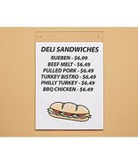 KINTER 9624404 8.5 x 0.25 x 11 in. Clear Wall Mount Sign Holder Plastic - - $608.01 MXN