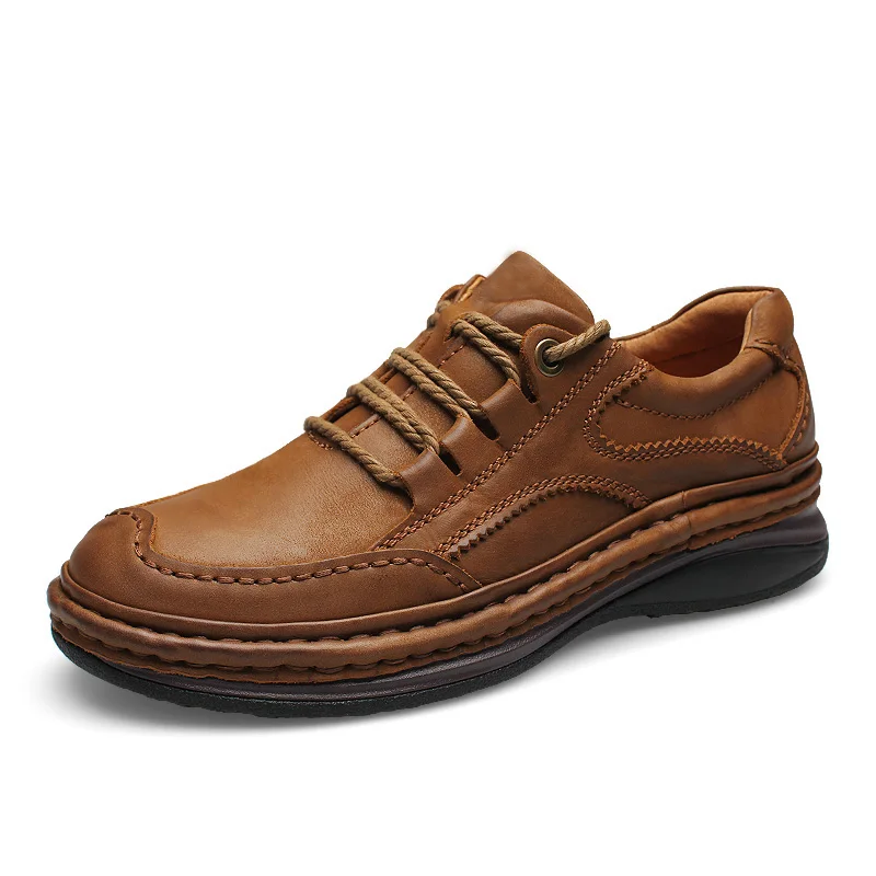 Men Genuine Leather Shoes Business Formal Shoes 100% Cowhide Breathable Sneaker  - £130.15 GBP