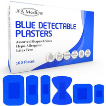 JFA Blue Detectable Plasters Assorted x 100  (6 Sizes) - $4.78