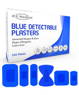 JFA Blue Detectable Plasters Assorted x 100  (6 Sizes) - $6.53 CAD