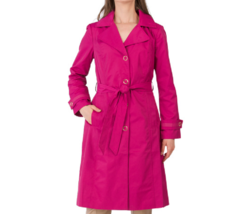 NEW ANNE KLEIN PINK TRENCH COAT SIZE L $180 - $135.37