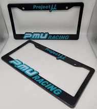 Brand New Universal 2PCS Project Mu Abs Plastic Black License Plate Frame Cover - £15.98 GBP