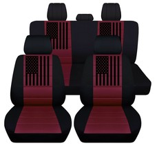 Front and Rear American flag seat covers Fits 11-18 Dodge Ram 1500-3500 truck - £142.22 GBP