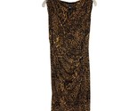 New-Directions Womens Dress Size 12 Leopard Print Surplice Faux Wrap Sle... - $18.46