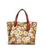 New COACH Women&#39;s Willow 24 Color-Block Leather Tote Variety Colors - $323.66 CAD+