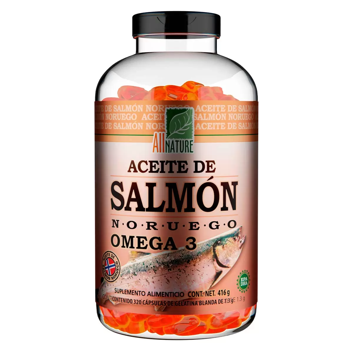AllNature Norwegian Salmon Oil Omega-3 — 320 Softgels, EPA &amp; DHA Fish Oil - $59.97