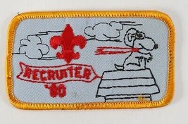 Vintage 1980 Recruiter Insignia Snoopy Twill Boy Scouts BSA Position Camp Patch - £9.17 GBP