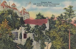 Eureka Springs Arkansas AR Crescent Hotel Catholic Church Postcard D16 - £2.33 GBP