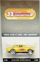 &#39;55 Chevy Bel Air Gasser CUSTOM Hot Wheels  32nd Annual Convention w/ RR... - $94.59