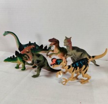 Set Of 6 ~5&quot; Dinosaur Figures- Oviraptor Apatosaurus Stegosaurus Papasaurdlophus - £14.06 GBP
