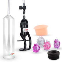 LeLuv Penis Pump EasyOp Zgrip with Black Seal, Donut and 4 Jelly Rings - £24.92 GBP