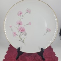Royal Court Carnation Serving Platter 12” Round Replacement Pink Gold Trim Japan - £9.74 GBP