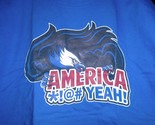 TeeFury Patriotic LARGE &quot;America *!@# Yeah!&quot; Parody Shirt BLUE - £11.28 GBP