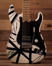 EVH Striped Series &#39;78 Eruption, Maple FB with Bag, White with Black Stripes - £1,502.80 GBP