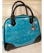 Hello Kitty Sanrio Loungefly Bowler Bag Purse Embossed Patent Leather Te... - $49.00
