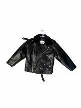 NWOT KC Collection Vegan Leather Motto Jacket With Faux Fur Collar - Siz... - $88.36