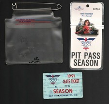 Indy 500-Indianapolis Motor Speedway Season Pit &amp; Gate Pass 1991 Hemelgarn Ra... - £88.66 GBP