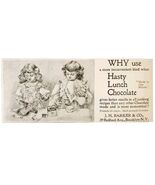 Barker Hasty Lunch Hot Chocolate 1897 Advertisement Victorian Cocoa ADBN... - €17,15 EUR