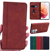 For Samsung Galaxy S21/S21 Plus/Ultra Leather Flip Card Wallet Magnet Case Cover - £43.68 GBP