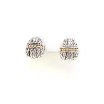 John Hardy Estate Earrings Sterling Silver 18k Y Gold JH72 - $485.10