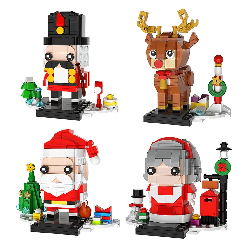 2023 City Winter Village Christmas Creativity Nutcracker Santa Claus Elk Model - £25.79 GBP