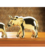 Large Polished Golden Elephant Figure - $28.51