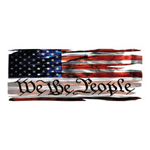 3.5&quot; tall x 9&quot; wide We The People US Flag Vinyl Decal for Car Truck High Quality - £7.73 GBP