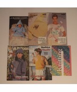 Knitting pattern books / booklets Lot of 5 and Knitting Pocket Refrence ... - $12.95 CAD
