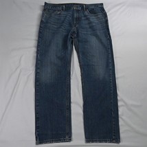 Levis 38 x 32 505 2765 Straight Fit Medium Distressed Denim Jeans - $24.49