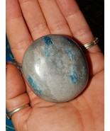 Genuine RAINDROP AZURITE Palm Stone - Large Tumbled K2 Jasper Crystal - £19.61 GBP
