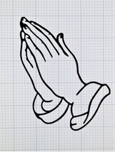 Praying Hands Die-Cut Vinyl Indoor Outdoor Car Truck Window Decal-21 Colors - £3.98 GBP