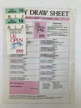 1991 Daily Draw Sheet Program USTA Open Women&#39;s Single Championship - £11.18 GBP