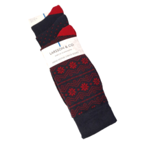 Larsson &amp; Co. Men&#39;s Dress Socks 3 Pack Snowflake Neats Navy Combo One Size - £11.59 GBP