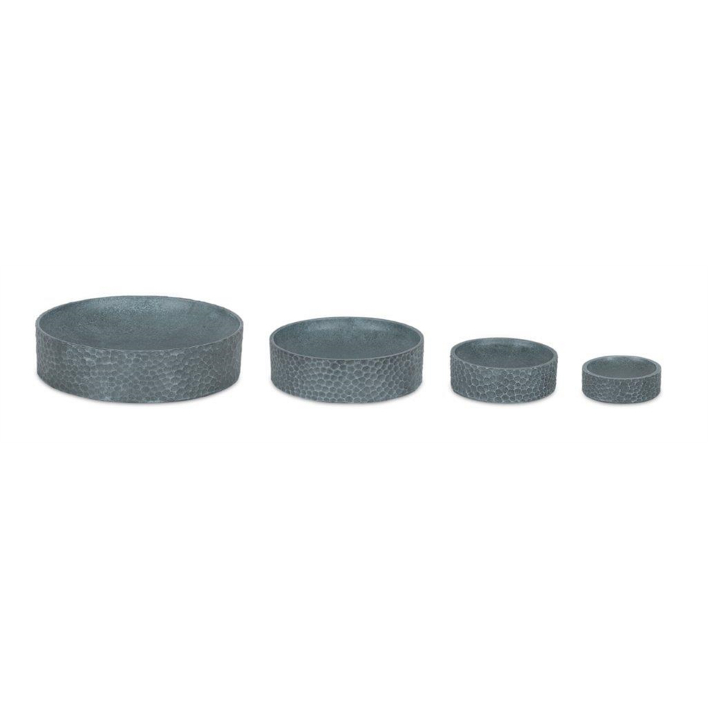 Round Hammered Stone Planter (Set of 4) - $54.38