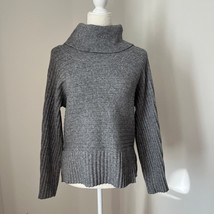Anthropologie Moth Grey Ribbed Turtleneck Sweater XS - $33.74